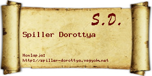 Spiller Dorottya névjegykártya